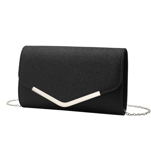 ZEDEVB Stilvolle und minimalistische Clutch-Taschen, vielseitige Taschen, Ketten-Schulter-Crossbody-Taschen, Schwarz , Einheitsgröße ZEDEVB Stilvolle und minimalistische Clutch-Taschen, vielseitige Taschen, Ketten-Schulter-Crossbody-Taschen, Schwarz , Einheitsgröße von ZEDEVB