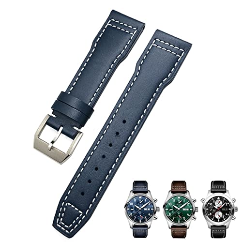 ZEDEVB Uhrenarmband aus Rindsleder, 20 mm, 21 mm, geeignet für IWC-Pilotenuhren, Portugieser-Armbänder Mark 18, weiches blaues Armband, 21 mm, Achat ZEDEVB Uhrenarmband aus Rindsleder, 20 mm, 21 mm, geeignet für IWC-Pilotenuhren, Portugieser-Armbänder Mark 18, weiches blaues Armband, 21 mm, Achat von ZEDEVB