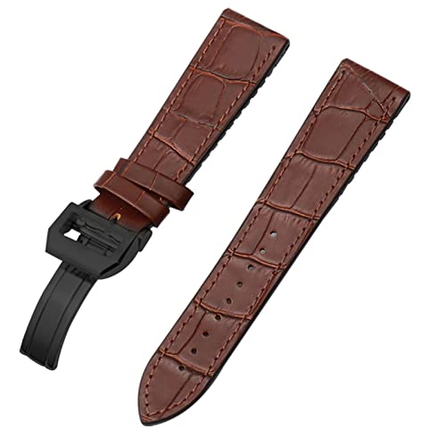 ZEDEVB Uhrenarmband für IWC Bertofino Pilot Mark 20 mm 22 mm, Alligator-Echtleder, Silikon-Gummisohle, 22 mm, Achat von ZEDEVB