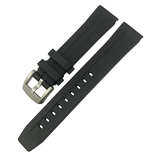 ZEDEVB Uhrenarmband für Tissot 1853 Seastar T120 T114, Gummi, Sport, Tauchen, Schwarz / Blau, weiches Uhrenarmband aus Silikongummi, 19 mm, 20 mm, 20 mm, Achat von ZEDEVB