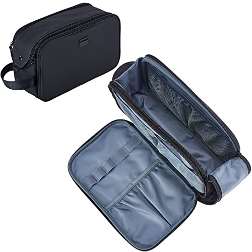 ZEEMO Kulturbeutel für Herren, wasser- und auslaufsicher, Dopp Kit mit großem Fassungsvermögen für Toilettenartikel, Reisegröße 8,5 l (schwarz), Bilateral Storage Design, Kulturbeutel für Herren von ZEEMO