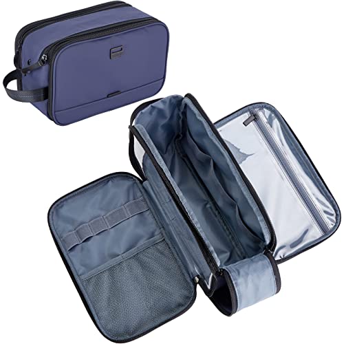 ZEEMO Kulturbeutel für Herren, Wasserabweisendes und auslaufsicheres Dopp Kit mit großer Kapazität für Toilettenartikel, Mehrere Taschen, 6 l, Blau, Blau von ZEEMO