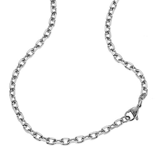 Zeeme Stainless Steel Unisex Collier Edelstahl Glänzend grau 389050016 von Zeeme