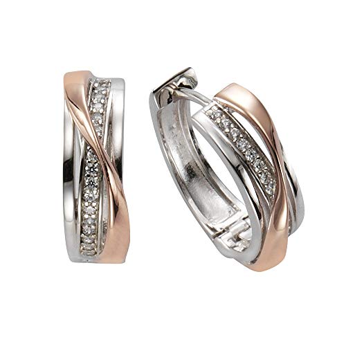 Zeeme Basic Damen Ohrringe 925/- Sterling Silber 1,6cm Glänzend Zirkonia rosa 360210265 Zeeme Basic Damen Ohrringe 925/- Sterling Silber 1,6cm Glänzend Zirkonia rosa 360210265 von Zeeme