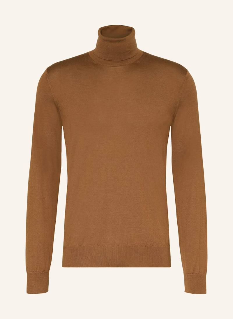Zegna Cashmere-Pullover Mit Seide braun von ZEGNA