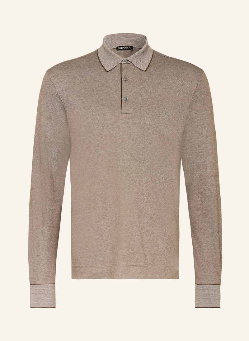 Zegna Jersey-Poloshirt braun von ZEGNA