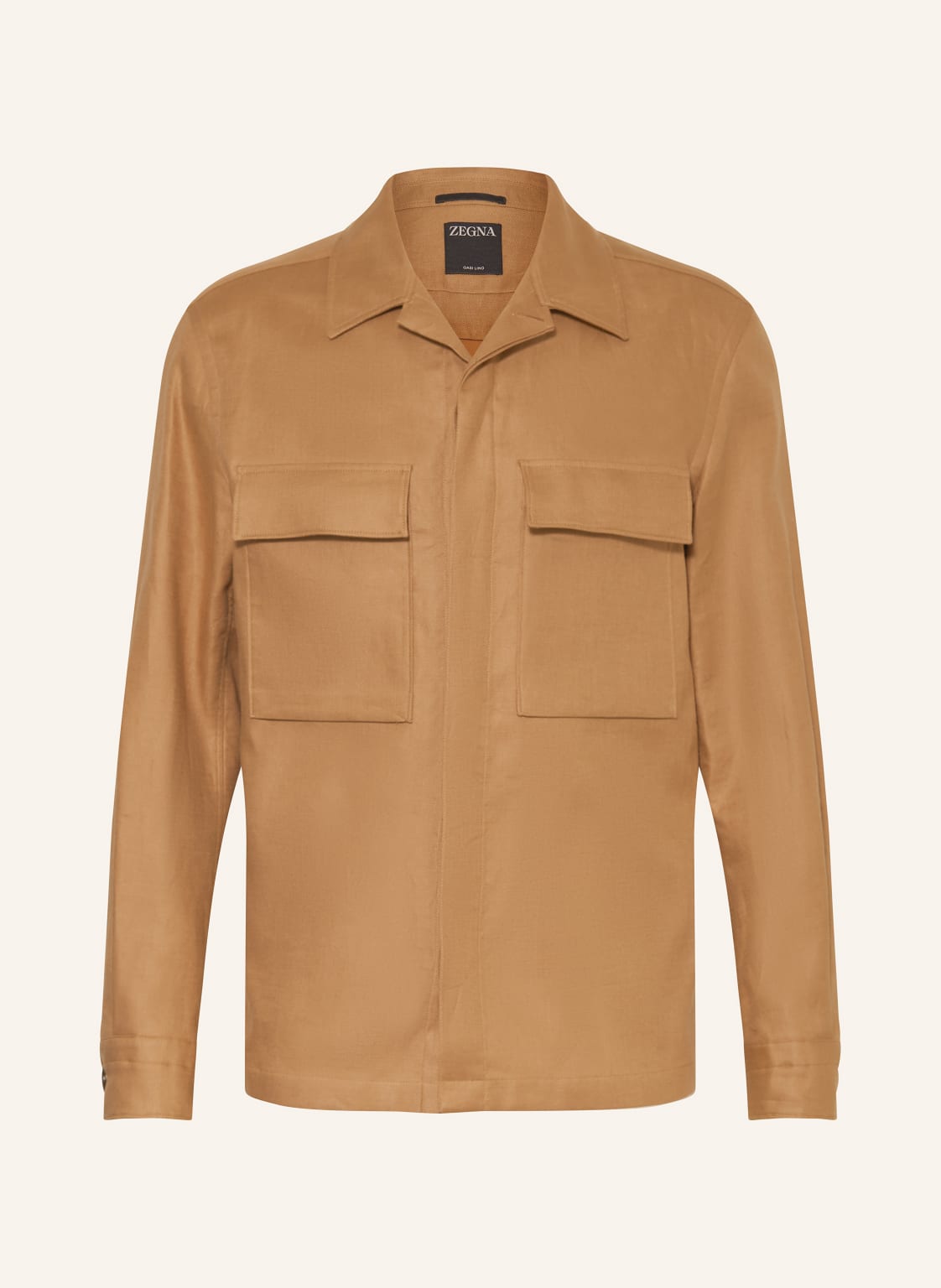 Zegna Leinen-Overshirt braun von ZEGNA