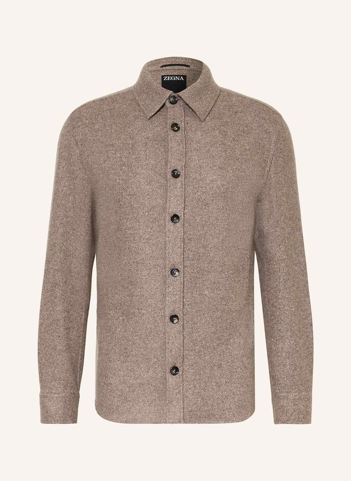 Zegna Overjacket Mit Cashmere Und Seide beige von ZEGNA