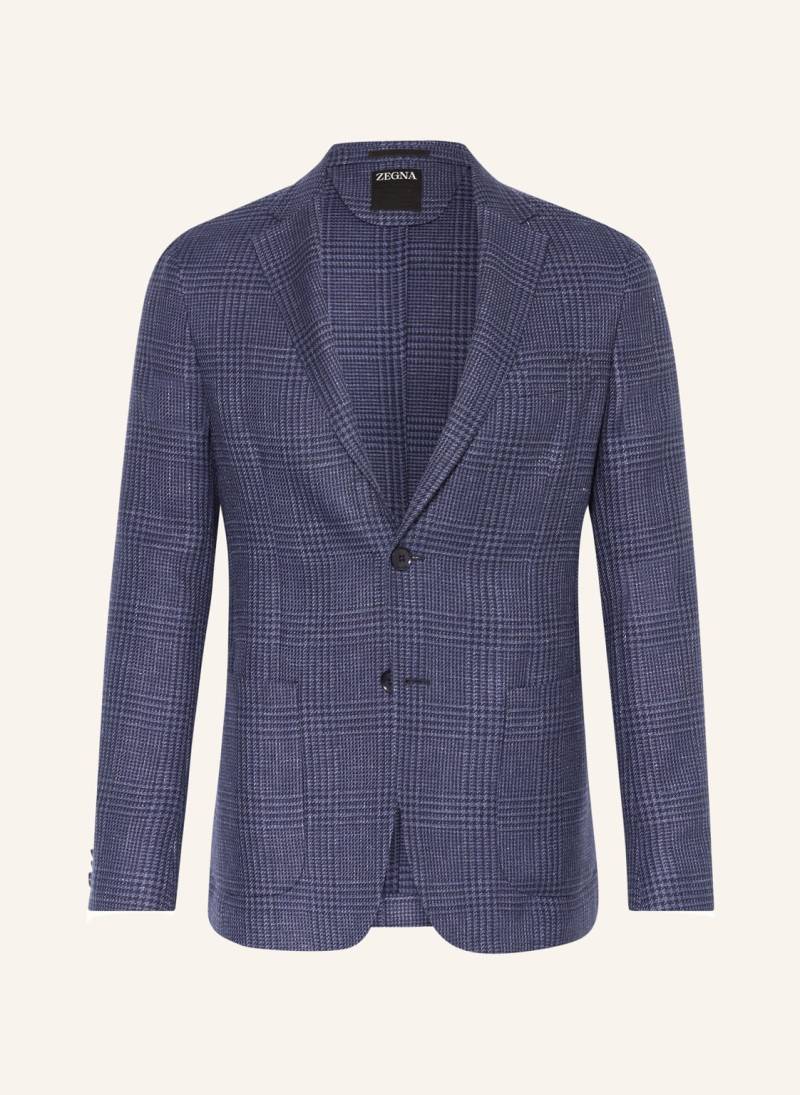 Zegna Sakko Extra Slim Fit Mit Leinen blau von ZEGNA