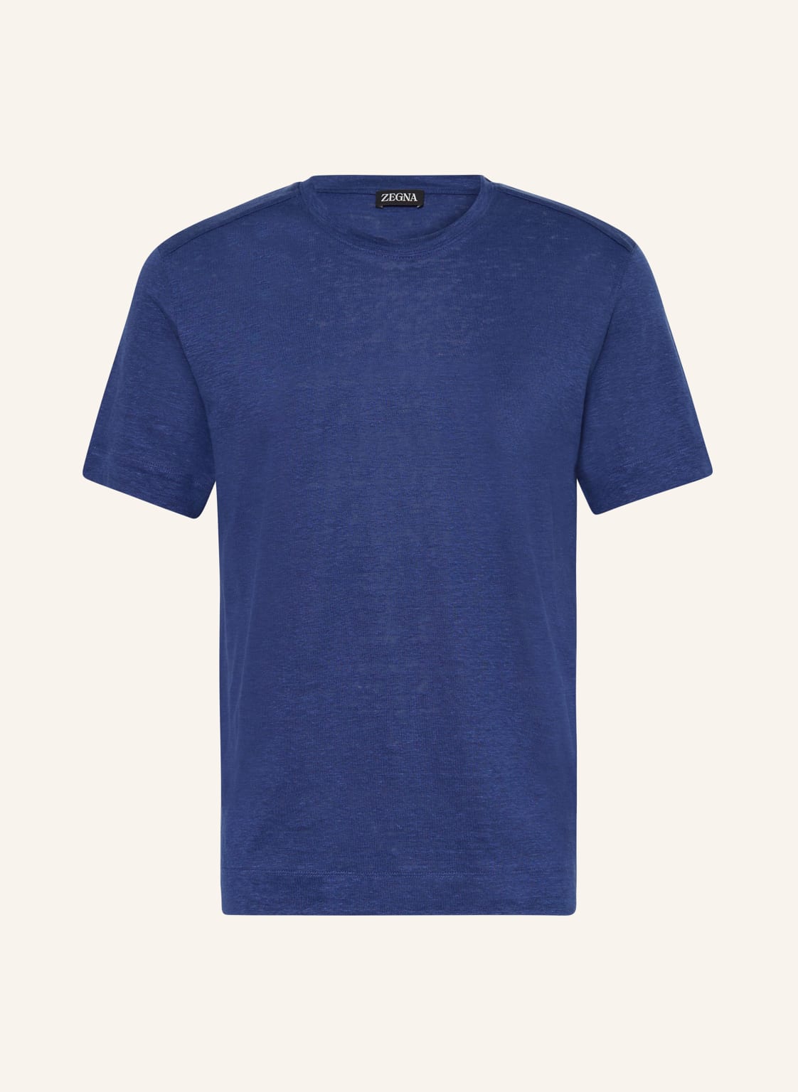 Zegna T-Shirt Aus Leinen blau von ZEGNA