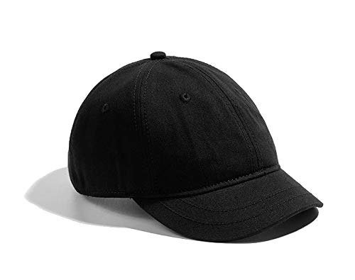 Zegoo Verstellbarer Sonnenhut für Herren und Damen, kurze Krempe, Baseballkappe, Schwarz, Einheitsgröße von ZEGOO