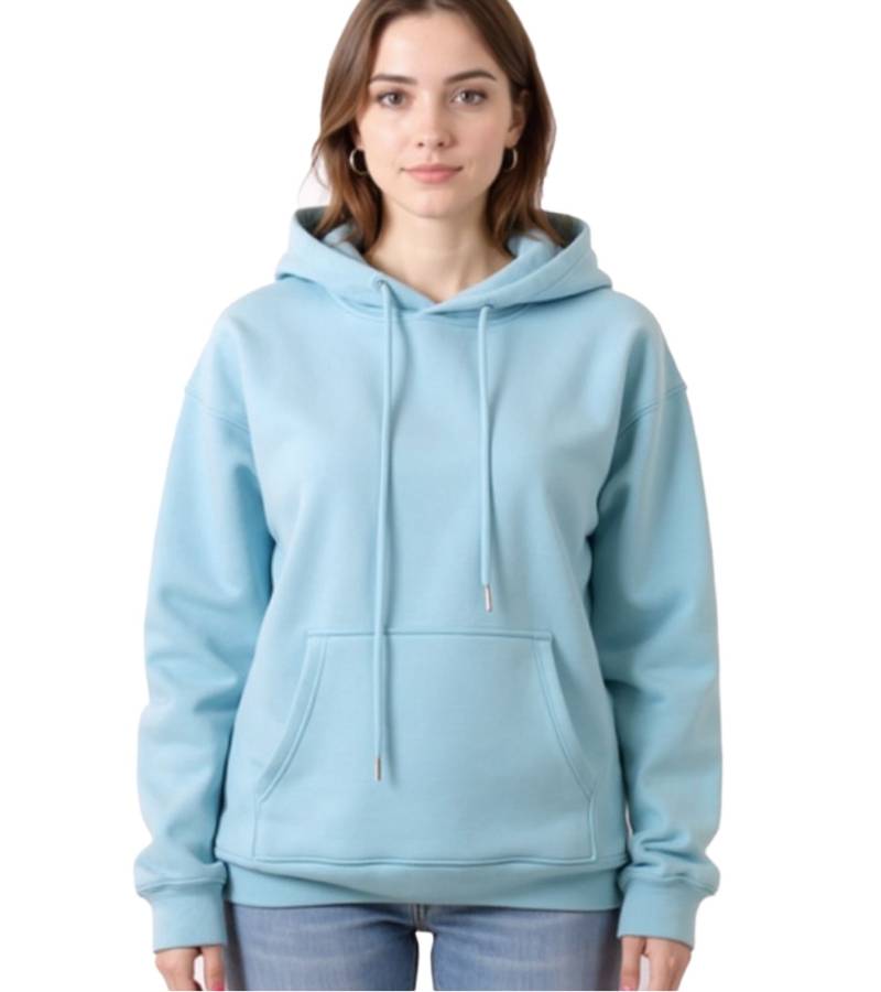 ZEGY Damen Hoodie schlichter Kapuzen-Pullover mit Kängurutasche Sweater 1077 Hell-Blau ZEGY Damen Hoodie schlichter Kapuzen-Pullover mit Kängurutasche Sweater 1077 Hell-Blau von ZEGY