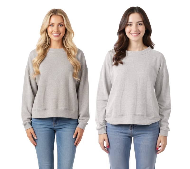 ZEGY Damen Strick-Pullover mit Rundhalsausschnitt Baumwoll-Pullover Freizeit-Sweater 1076 in Grau oder Hell-Grau ZEGY Damen Strick-Pullover mit Rundhalsausschnitt Baumwoll-Pullover Freizeit-Sweater 1076 in Grau oder Hell-Grau von ZEGY