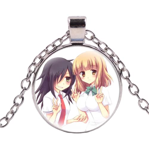 Halskette Anime Watamote Kuroki Tomoko Cartoon Figuren Nico Tanigawa Glas Cabochon Anhänger Modeschmuck Kinder Schmuck Geschenk, Zinklegierung von ZEIA3