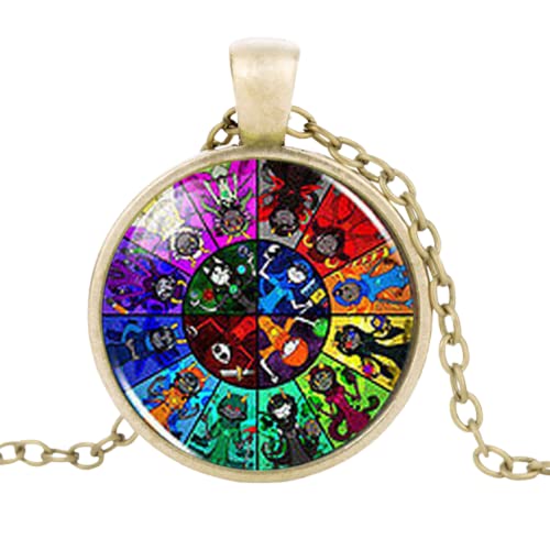 Homestuck God Wheel Game Comic Halskette Anhänger Charm Schmuck Cosplay Anime Frauen Männer Kette beste Freunde Geschenk, Zinklegierung von ZEIA3