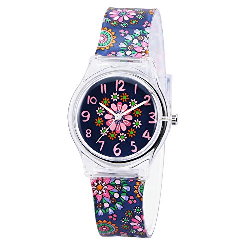 Zeiger analoge Uhr Kinder Armbanduhr mädchen Uhren Kinder Sport wasserdicht hübsches Herzmuster Cartoon Uhr Lehre Armbanduhren Geschenk für Jungen Mädchen KW013 von Zeiger