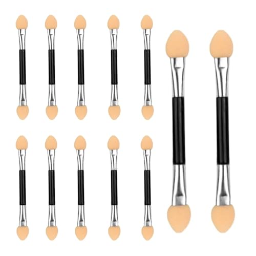 Lidschatten Pinsel, 12 Pcs Sponge Eyeshadow Brush, Schwamm Lidschatten Make Up-Tool, Double Head Eyeshadow Brush, Lidschatten Applikator Lidschattenpinsel Lidschatten Pinsel, 12 Pcs Sponge Eyeshadow Brush, Schwamm Lidschatten Make Up-Tool, Double Head Eyeshadow Brush, Lidschatten Applikator Lidschattenpinsel von ZELHYEUU