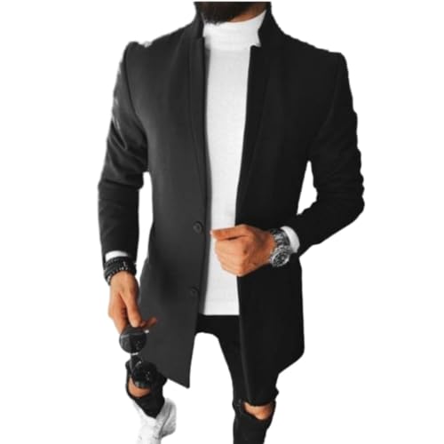 ZEMALON Langarm Jacke Herren Casual Persönlichkeit Einzigartig Übergangsjacke Herren Mittlere Länge Mode Vintage Jacke Männer Temperament Modern Trend Outdoorjacke Herren EE-05 XXL von ZEMALON