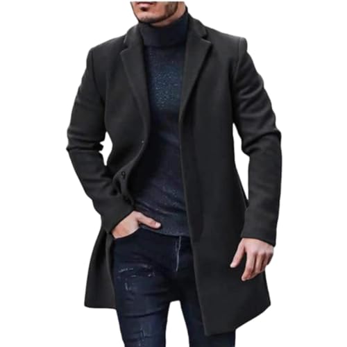 ZEMALON Langarm Jacke Herren Urlaub Mode Casual Licht Jacke Herren Slim Fit Trend Klassisch Übergangsjacke Herren Jugend All-Match Outdoorjacke Herren A-Black L von ZEMALON