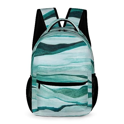 ZEMECS Rucksack Herren Wave Pattern Schulrucksack, Laptop-Rucksack Für Jungen Mädchen Für Unisex College-Rucksack Daypack von ZEMECS