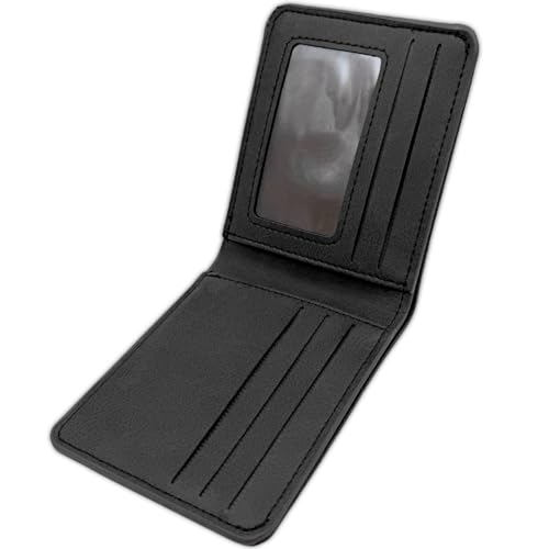 ZEMINRI Portmonee Herren Geldbörse Wallets for Men mit Kartenhalter, Geldscheinfach und Ausweisfenster für Verschiedene Anlässe Geeignet Minimalistische Lederbrieftasche für Herren (Schwarz) von ZEMINRI