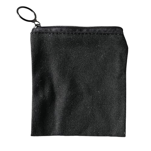 Nutford Münzgeldbörse aus dickem Segeltuch mit ringförmigem Reißverschluss, multifunktional für die Aufbewahrung von Münzen und Notizen, kleines Kosmetikzubehör, kleines Elektronikzubehör usw., von ZEN&TAO
