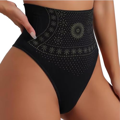 Bauchweg Unterhose Damen hoher Taille Unterwäsche Bauchkontrolle Miederhose Bauch Weg Body Shaper Hip Enhancer Shapewear für Frauen (DE/NL/SE/PL, Alphanumerisch, M, Regular, Regular, Schwarz) von ZENGSING