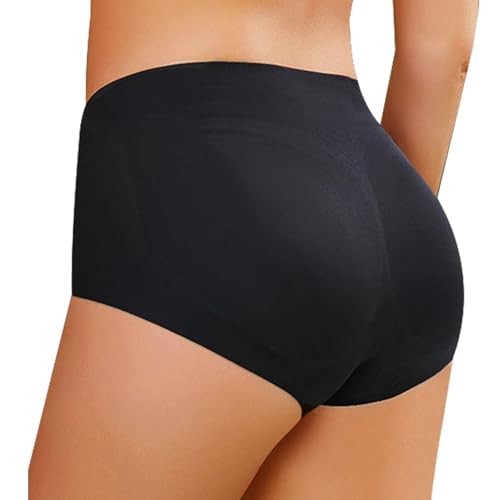 Damen Push Up Unterhose Hip Enhancer Shapewear Butt Lifter Höschen Padded Push Up Höschen Miederpants Frauen Enhancers Fake Ass (DE/NL/SE/PL, Alphanumerisch, XXL, Regular, Regular, Schwarz) von ZENGSING