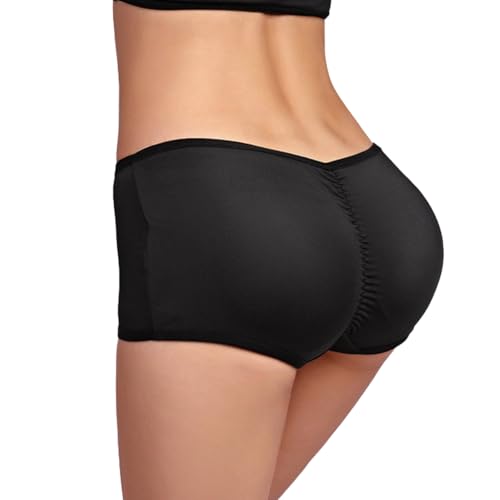 Damen Push Up Unterhose Padded Push Up Höschen Miederpants Frauen Enhancers Fake Ass Butt Lifter Höschen Shapers Control Höschen (DE/NL/SE/PL, Alphanumerisch, S, Regular, Regular, Schwarz) von ZENGSING