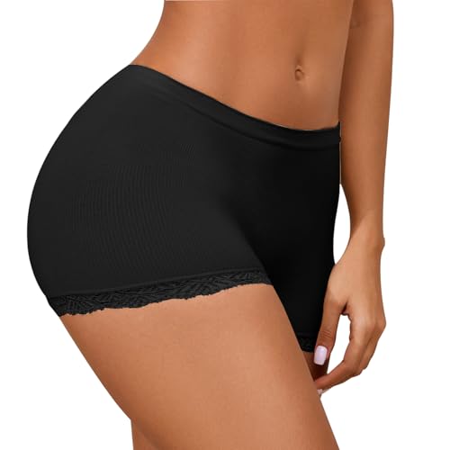 ZENGSING Damen Bauchweg Unterwäsche Miederslip Po Heber Unterhose Hip Enhancer Shapewear Gepolstert Miederhose UnterwäSche (DE/NL/SE/PL, Alphanumerisch, L, Regular, Regular, Schwarz) von ZENGSING