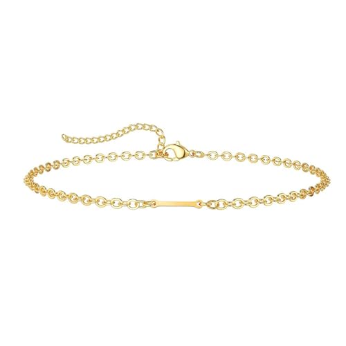 ZENGSING Buchstaben Armbänder Damen Mädchen Brief Initial Armband Einstellbar Elegante Armbänder A-Z Capital Initial Charme Armband Gold Armband Geschenke für Frauen Mädchen (I) von ZENGSING