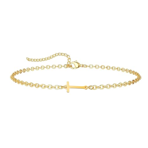 ZENGSING Buchstaben Armbänder Damen Mädchen Brief Initial Armband Einstellbar Elegante Armbänder A-Z Capital Initial Charme Armband Gold Armband Geschenke für Frauen Mädchen (T) von ZENGSING