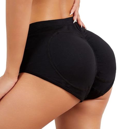 ZENGSING Damen Push Up Unterhose, Butt Lifter Höschen, Frauen Enhancers Fake Ass, Figurformende Miederslip, Hip Enhancer Shapewear, Po Heber Unterhose (Schwarz, S) von ZENGSING