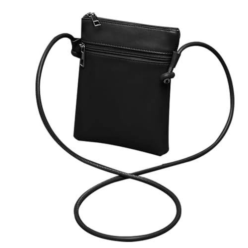 ZENGSING Frauen Crossbody-Telefon-Tasche, Pu-Leder Handy GeldböRse Taschen, Mini-Schulter Handy GeldböRse Langen Abnehmbaren Verstellbaren Riemen, Kleine Tasche für Frauen (Schwarz) von ZENGSING