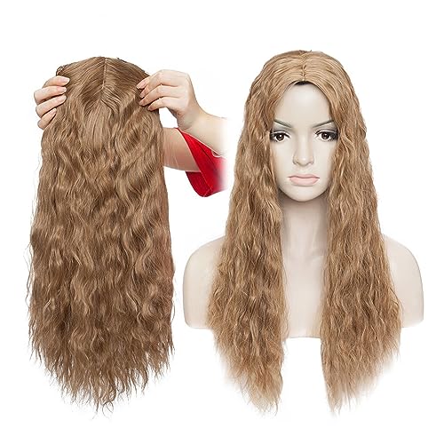 Haarverlängerungen 20-Zoll-Haarverlängerungen, synthetisches Wasserwellen-Clip-in-Haarteil, Clip-in-einteiliges Haar, schwarz-braunes Haarteil for Frauen Perücke(12-24) von ZENGXJYCQINGJIANG