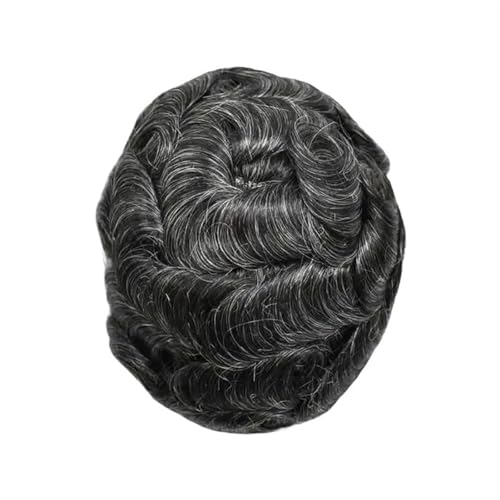 Perücke 0,03 mm Untra dünne Haut Männerhaar-Toupet Männer Prothese Kapillare Remy Menschenhaar Natürliche Herrenperücken Protese Capilar Masculina Herrenperücke(1B30#) von ZENGXJYCQINGJIANG
