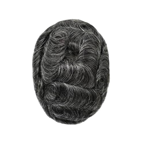 Perücke 0,03 mm Untra dünne Haut Männerhaar-Toupet Männer Prothese Kapillare Remy Menschenhaar Natürliche Herrenperücken Protese Capilar Masculina Herrenperücke(1B40#) von ZENGXJYCQINGJIANG