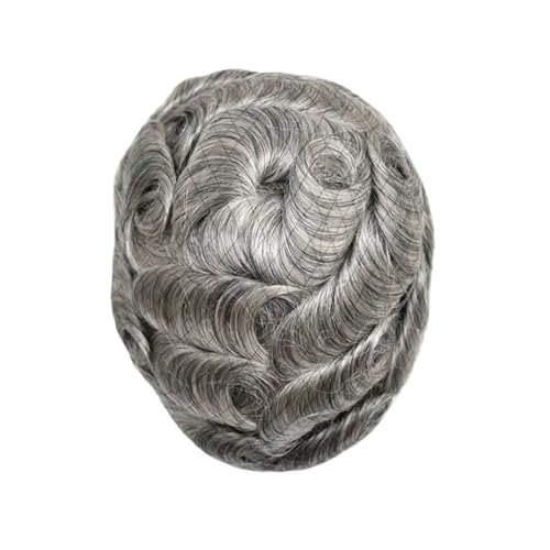 Perücke 0,03 mm Untra dünne Haut Männerhaar-Toupet Männer Prothese Kapillare Remy Menschenhaar Natürliche Herrenperücken Protese Capilar Masculina Herrenperücke(1B80#) von ZENGXJYCQINGJIANG