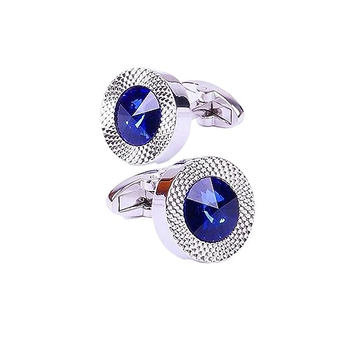 ZENGXJYCQINGJIANG anstecknadel Herren Anzug Konische Manschettenknöpfe aus blauem Kristall, Prisma-Manschettenknöpfe for Herren, konische Manschettenknöpfe for Herrenhemd manschettenknöpfe von ZENGXJYCQINGJIANG