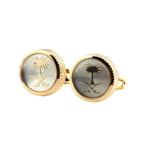 ZENGXJYCQINGJIANG anstecknadel Herren Anzug Manschettenknöpfe aus Metall mit Pflanzenmuster for Herren-Business-Hemd-Manschettenknöpfe manschettenknöpfe(Gold) von ZENGXJYCQINGJIANG