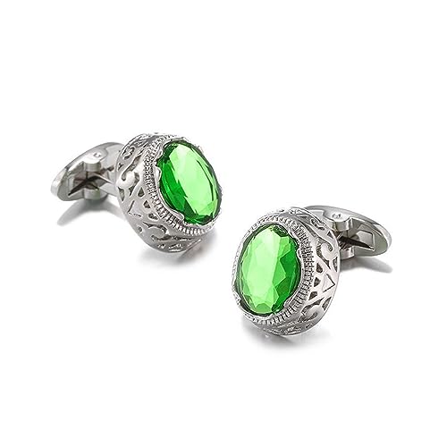 ZENGXJYCQINGJIANG anstecknadel Herren Anzug Manschettenknöpfe for Herren, grüne Kristallknöpfe, Silberne Hemdmanschettenknöpfe manschettenknöpfe ZENGXJYCQINGJIANG anstecknadel Herren Anzug Manschettenknöpfe for Herren, grüne Kristallknöpfe, Silberne Hemdmanschettenknöpfe manschettenknöpfe von ZENGXJYCQINGJIANG