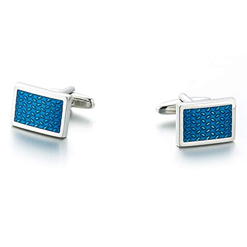 ZENGXJYCQINGJIANG anstecknadel Herren Anzug Manschettenknöpfe for Herrenhemden Blaue Emaille-Manschettenknöpfe Bemalte Manschettenknöpfe Accessoires for Herren manschettenknöpfe von ZENGXJYCQINGJIANG