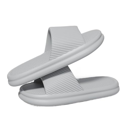 ZENGXJYCQINGJIANG badeschuhe Rutschfeste Herren- und Damen-Hausschuhe, for den Innenbereich, Badezimmer, Dusche, Schuhe, weicher, dicker Boden, Sandalen-Hausschuhe badeschlappen(Grigio,40-41) von ZENGXJYCQINGJIANG
