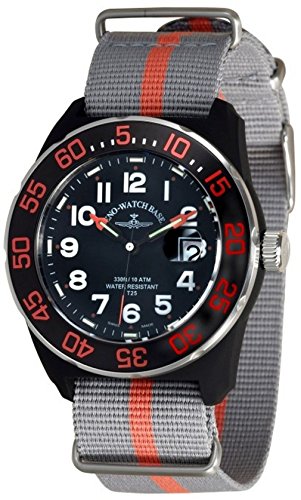 Zeno Watch Basel Herren Uhr Analog Quarz mit Nylon Armband 6594Q-a15-Nato-35 von ZENO-WATCH BASEL