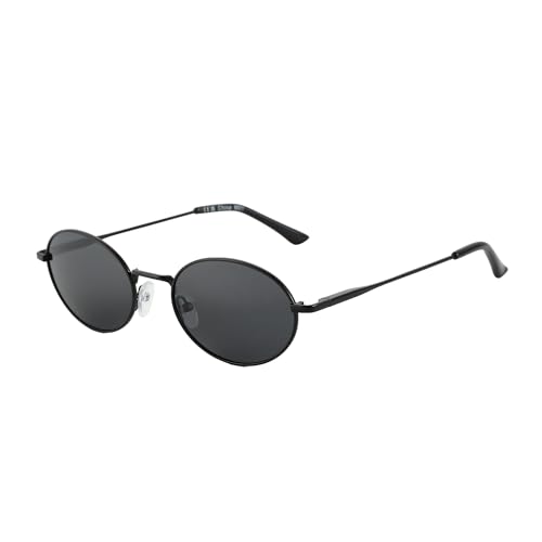 ZENOTTIC Polarisierte Sonnenbrille Damen Herren Retro Oval Metall Rahmen mit UV Schutz von ZENOTTIC