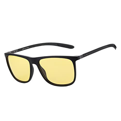 ZENOTTIC Polarisierte Sonnenbrille Herren Kohlefaser Bügel Quadratische Sonnenbrille Fahren Angeln Golf Sport UV400 Schutz von ZENOTTIC