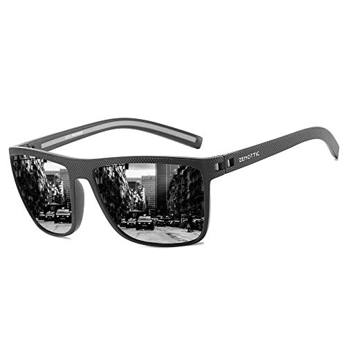 ZENOTTIC Sonnenbrille Herren Polarisiert Leichte TR90 Rahmen UV400 Schutz Quadrat Sonnenbrille von ZENOTTIC