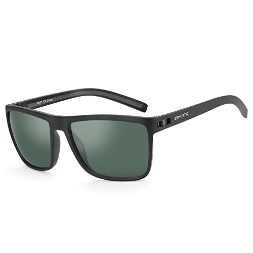 ZENOTTIC Sonnenbrille Herren Polarisiert Leichte TR90 Rahmen UV400 Schutz Quadrat Sonnenbrille von ZENOTTIC