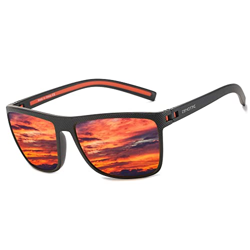 ZENOTTIC Sonnenbrille Herren Polarisiert Leichte TR90 Rahmen UV400 Schutz Quadrat Sonnenbrille von ZENOTTIC