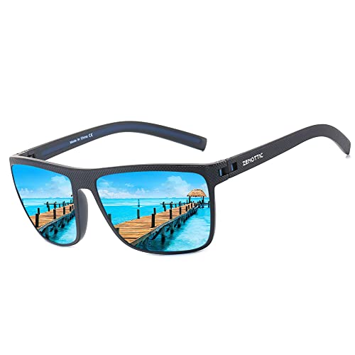 ZENOTTIC Polarisierte Sonnenbrille Herren Leichte TR90 Rahmen UV400 Schutz Quadrat Sonnenbrillen von ZENOTTIC